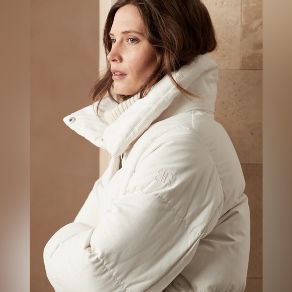 NWT Banana Republic Water-Repellent Long Puffer Coat - Picture 3 of 10